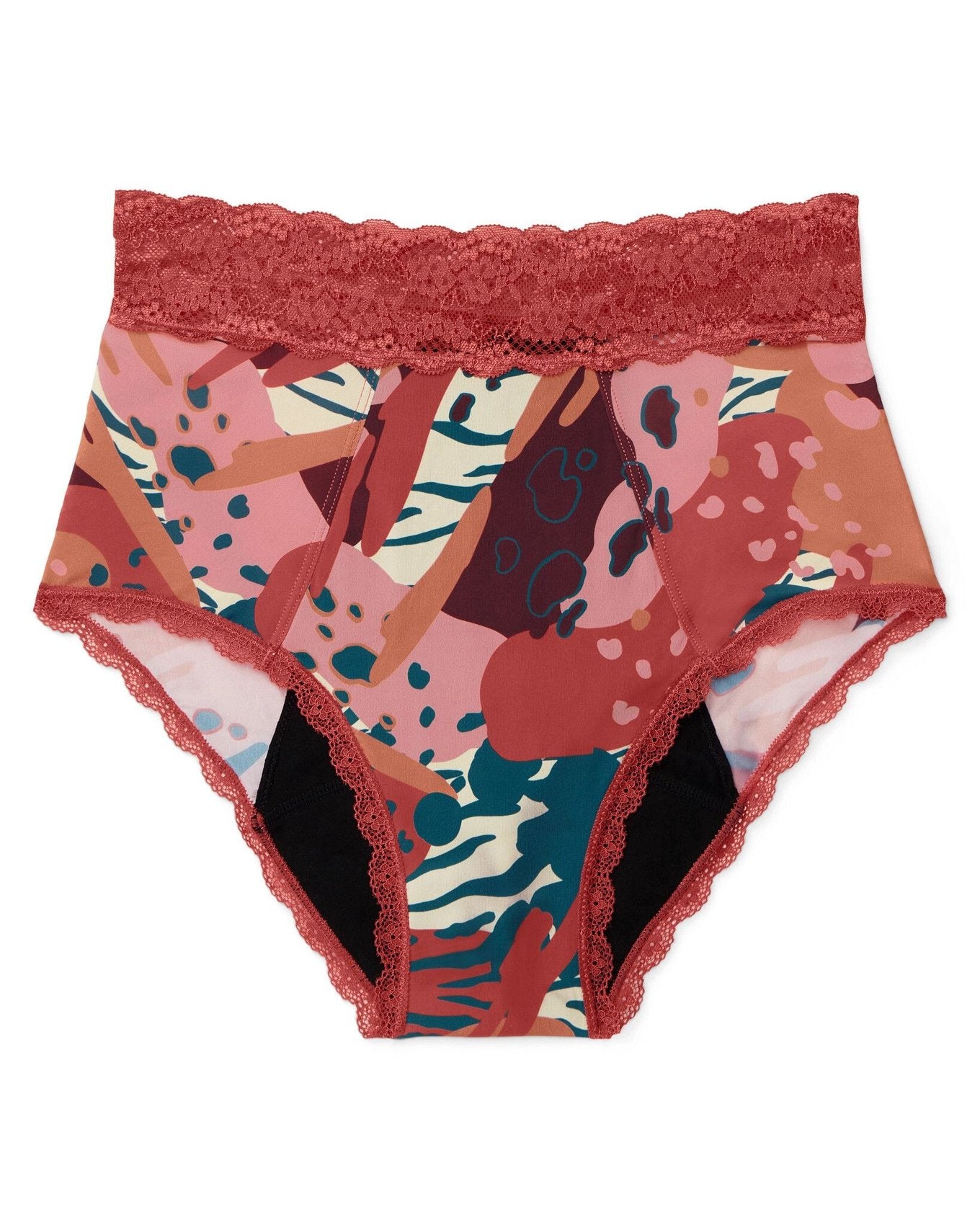 Joyja Amelia period-proof panty in color Wild Heart C01 and shape high waisted