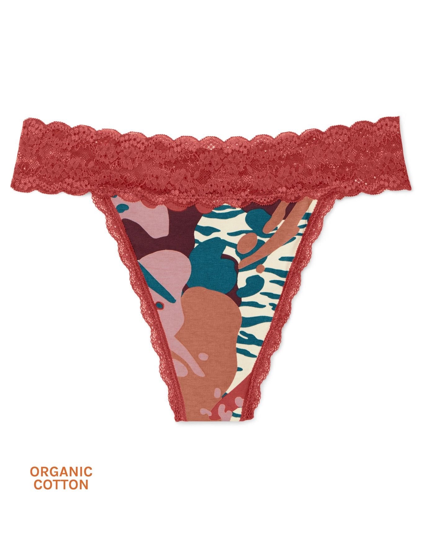 Lily Girls Underwear, Organic Cotton Briefs, Rose Bouquet, 3-Pack
